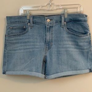 Levi Denim Mid Length Shorts Size 33 Light Blue
